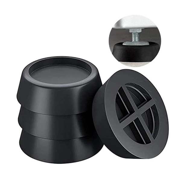 Fotskydd Anti Vibration Torktumlare Kylskåpsbas Fixerad Halkskyddsmatta Gummimatta Möbelbensskydd Halkskydd och Hållbar  4st