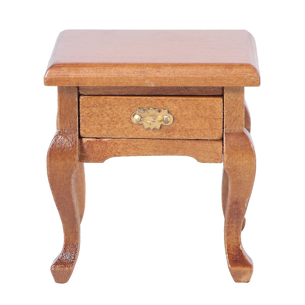 Mini Lekestue Sengesidebord TeBord Leke Tre Soverom Scene Leke Modell Dekorativ Møbel Modell