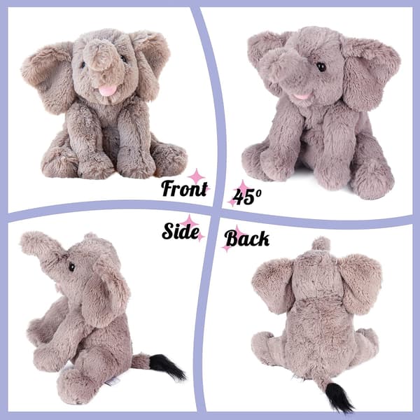 Light grey, 22 cm cute plush calf elephant plush toy super soft fi