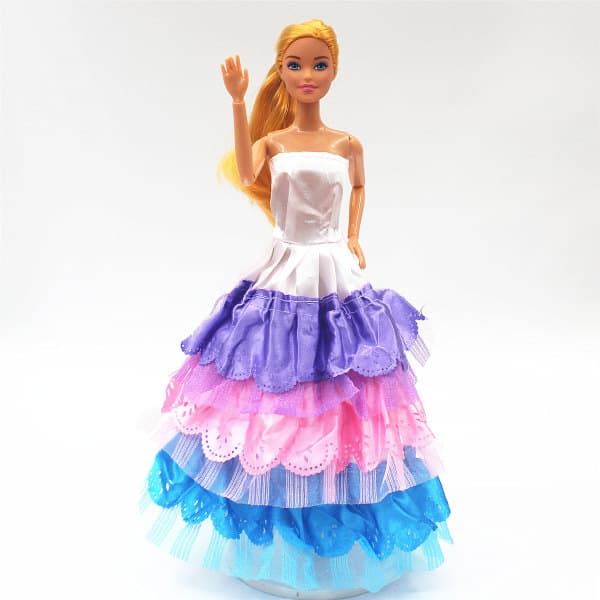 10 st 30 cm dockklänning bröllopsklänning Barbie flickfrackklänning-FF-