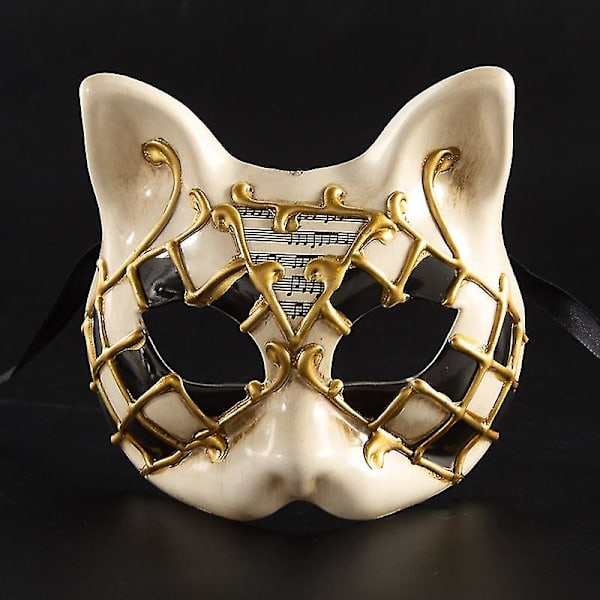 Halloween Dyremaske Venezia Barn Halvmaske Maskerade RødSvart Black