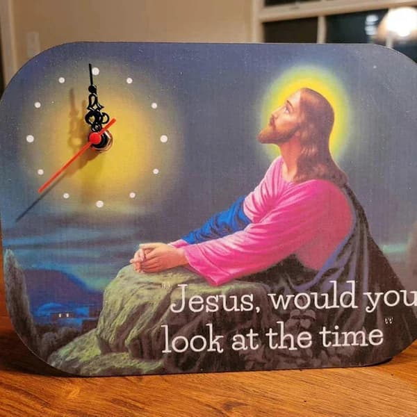 Jesus Väggklocka Nyhet Väggklocka Trä Jesus Väggklockor - Snngv