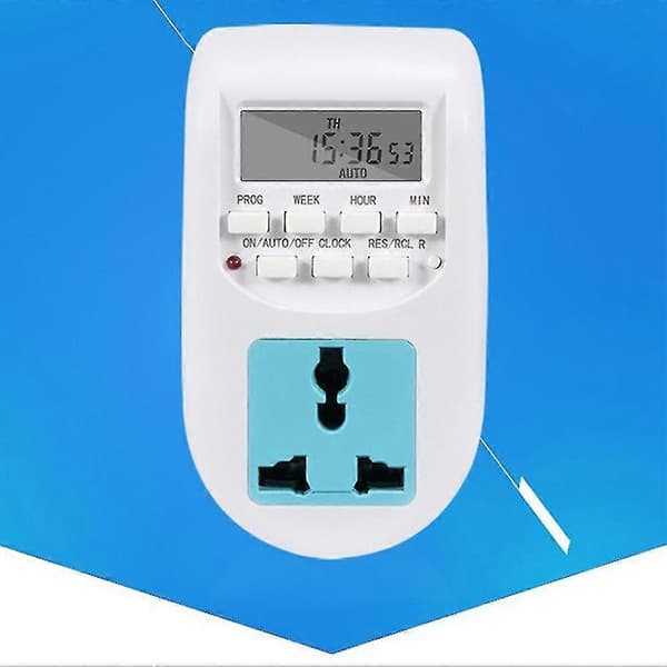 LCD Digital Programmerbar Timerbryter Elektronisk Timeruttak Hvitevarer For Hjem Hage