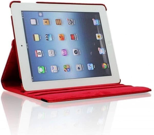 Suitable for Apple Ipad Air case - Red - suitable for Apple iPad Air | Apple iPad 5 9.7 (2017) | Apple iPad 6 9.7 (2018) | Book Case Artificial Leather