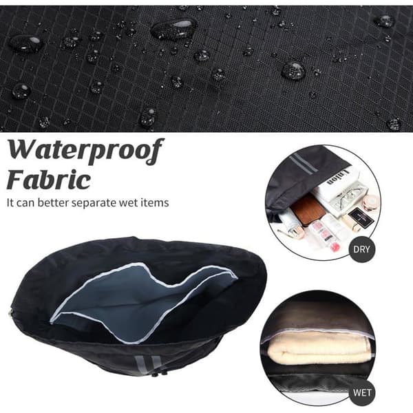 Separate Dry and Wet Portable Drawstring Bag Waterproof Backpack for Gym, Sports, Pool, and Beach Gear
