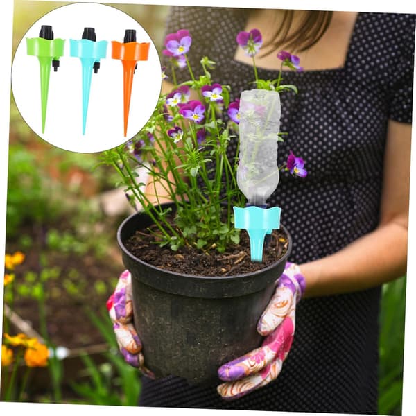 Adjustable Automatic Watering Drippers for Garden and Potted Plants, Sturdy Lawn Watering Spikes, Precise Watering