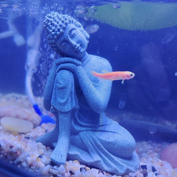 mozhixue Meditoiva Buddha - Akvaariokoristeet, Kalatankin Kotipuutarhan Koristeluun, Simulaatiokäsityöt