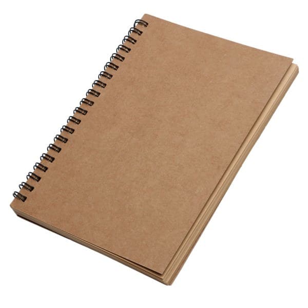 Reeves Retro Spiralbundet Skitsebog Blank Notesbog Kraftpapir