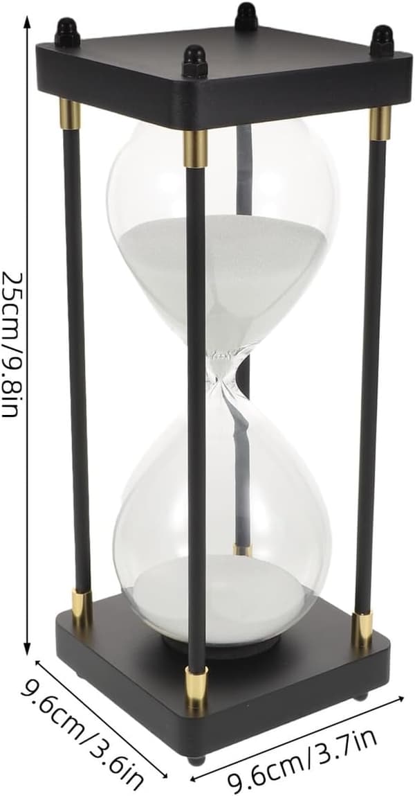 Solidt træ timeglas med glas og aluminiumoxidrør
