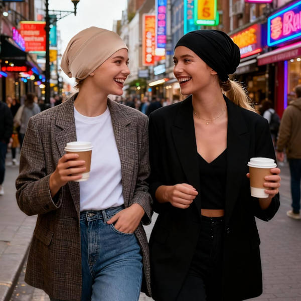 3 stk. Hijab Undercap til kvinder, sort, hvid