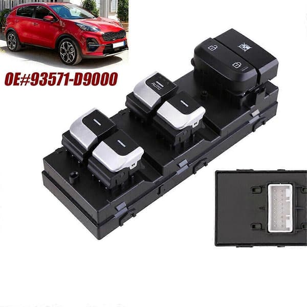 Left Front Electric Window Lifter Button 93571-D9000 for 2017-2021 Automatic Main Window Switch A