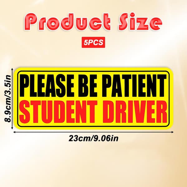 Student Driver-klistremerke for bil