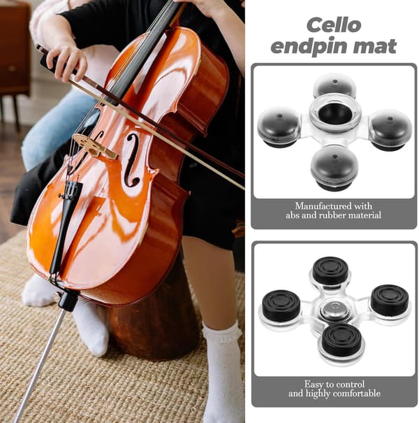 Cello Endpin Mat Violin Anti-slip Mat Professional Violin Accessory Rubber Abs