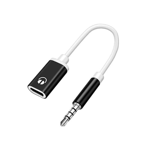 3,5 mm hann til type-c hunn hodetelefonkonverterer flat til rund analog reversert rød