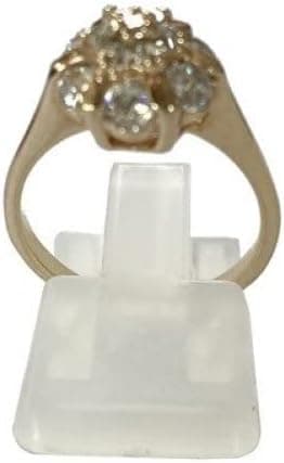 Ringhållare 10 stycken plast singelfingerringstativ smyckesdisplayhållare litet ringpresentationsstativ klart - Klar