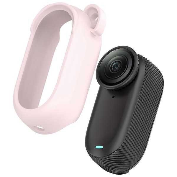 Silicone Protective Case with Hollow Design for Insta360 GO 3 GO 3S - Light Pink