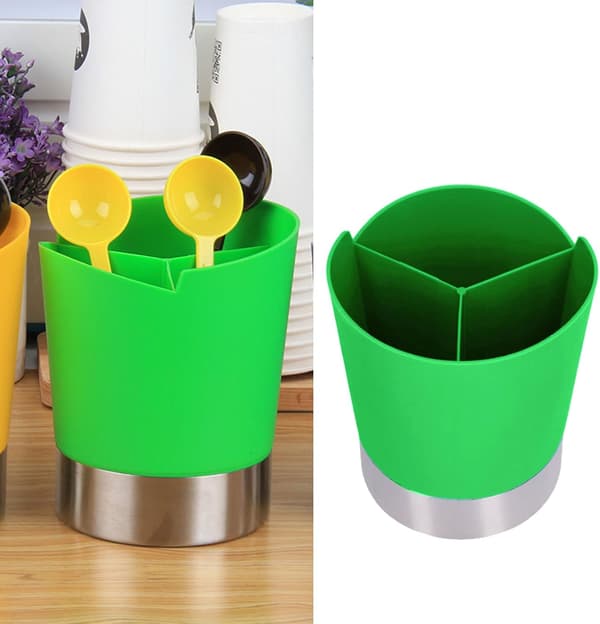 Dispenser Premium Material Kaffeomrörare Hållare Stabil Bas För Hem För Restaurang För Bar Diskställ Diskhylla (A, En Storlek)-Grön
