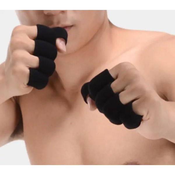 10 st Fingerskenor, Fingerhylsor Skyddar Fingerbrace Sport Finger Kompressionshylsa Stöd Elastiska tumhylsor för avlastning