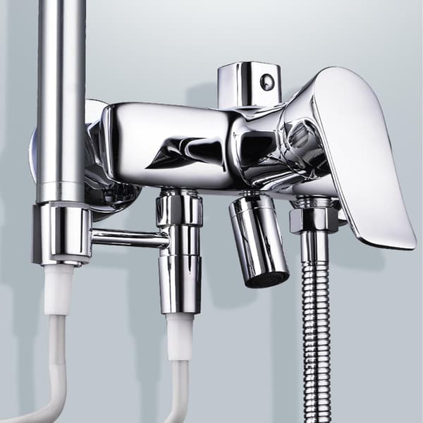 360° Dusjhodeholder Uten Boring - Justerbart Dusjhode, 20mm Tilkobling Universal Dusjhodeholder Mutter, Krom ABS for Bad, Enkel Installering