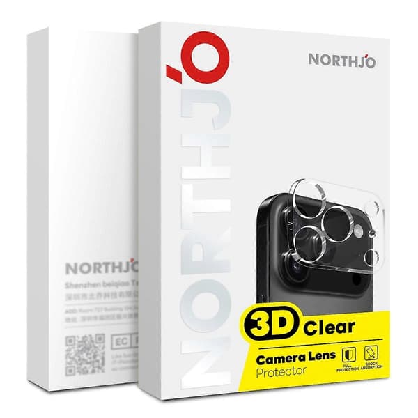 NORTHJO Camera Lens Protector for Samsung Galaxy S25 FE, Tempered Glass, HD Clear 3D Full Coverage
