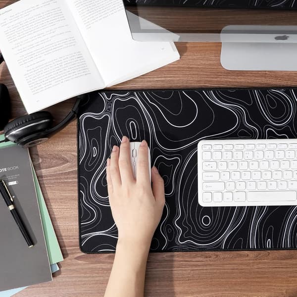 Stor Spillmusematte Laptoptastaturmatte med Sklisikker Gummibase