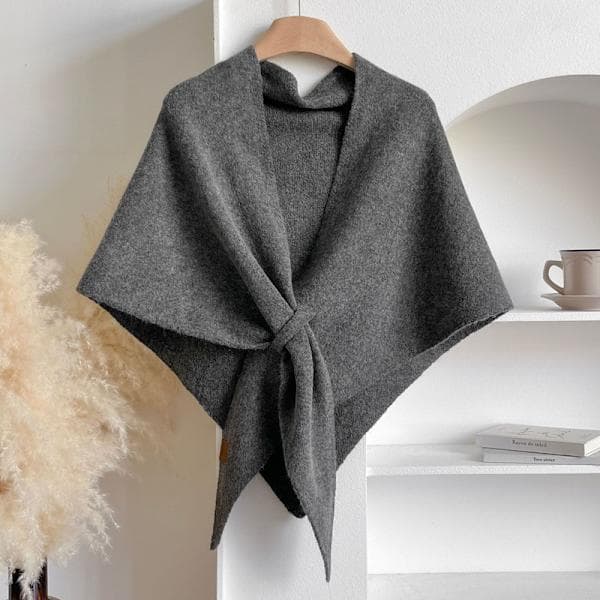 Women's Scarf Pashmina & Triangular Shawl – Warm Long Shawl for Party & Winter Use Dark Grey Dark Gray Dark Gray