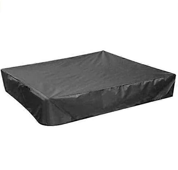 Sandpit Cover Black Waterproof Dustproof UV Protection Square Drawstring (FMY)