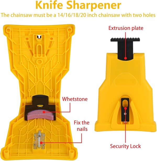 Portable Chainsaw Chain Sharpener with 6 Sharpening Stones Universal Chain Sharpener Professional Sharpener for Every Chainsaw