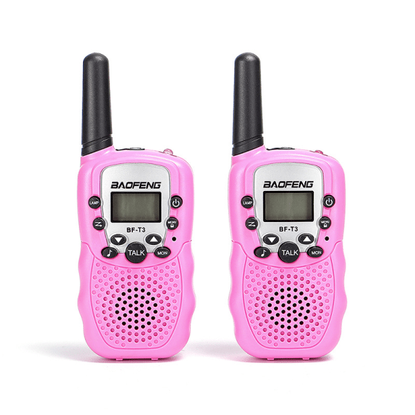 Uppladdningsbara walkie talkies för barn med laddare och batteri, långdistansleksaker för flickor, present med ficklampa för utomhusäventyr, camping,