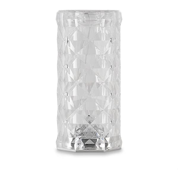 Colors LED Crystal Table Lamp Light Projection Lamp LED Atmosphere Bedroom Bedside Lamp USB Rechargeable Night Light