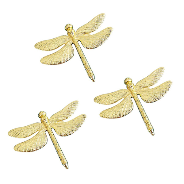 18 st Dragonfly Servett Ringar Guld DIY Hotell Bröllop Bankett Bord Display Metall Servett Spänne Christ