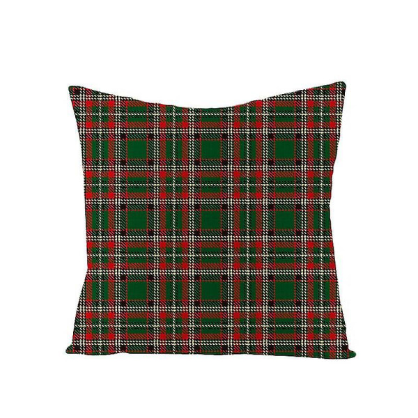 45x45cm Jul Kuddfodral med Julmotiv av Tomte och Rådjur, Juldekoration för Hemmet