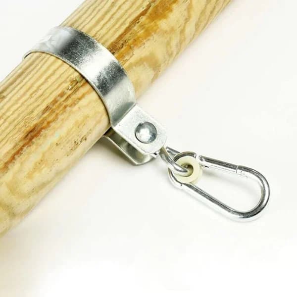 2 Svingfester med karabinkrok for 10 cm runde bjelker - Sikker montering