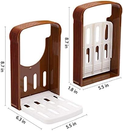 Foldable Compact Bread Slicing Guide, Adjustable Bread Slicer Bake Cutter for Homemade Bread, Sandwiches