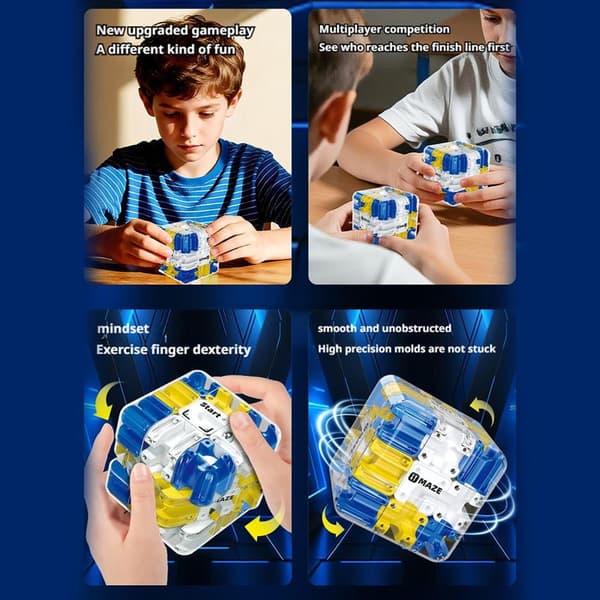 Large 3D Labyrinth Puzzle Cube, Maze Cube and Ball, Brain Training Puzzle, Relieves Stress and Develops Logical Thinking.