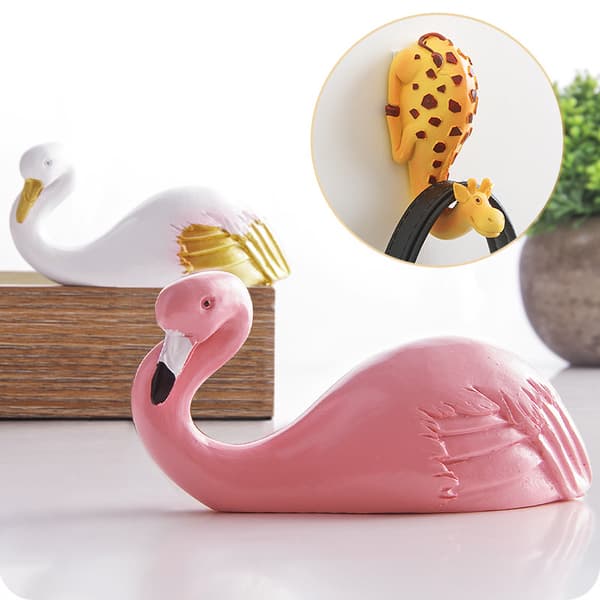 4-piece cartoon animal adhesive hook creative self-adhesive animal h