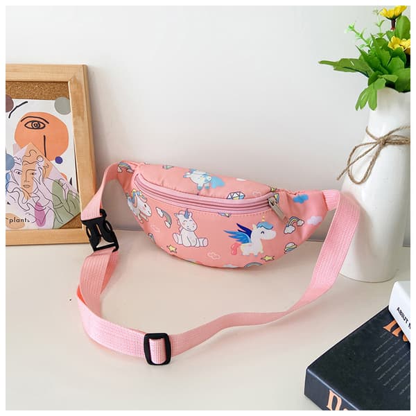 Barn Crossbody Väska, Söt Ponny - Rosa