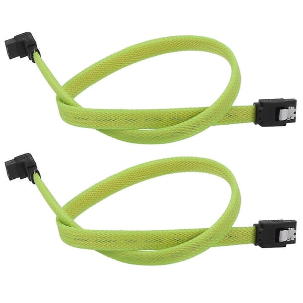 50cm Sata 3.0iii Sata3 7-nastainen 6gb/s datakaapeli nylonholkilla (vihreä)