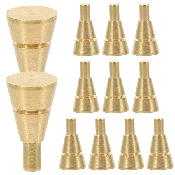 12 stk. Mini Møbelgreb Mini Hus Skuffegreb Mini Skuffegreb Dukkehuss Tilbehør Guld Golden 0.7X0.4X0.2CM