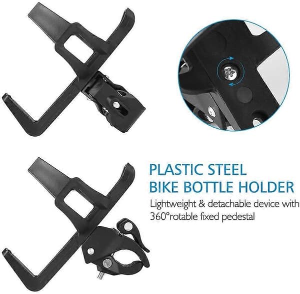2-pack Bicycle Bottle Holder Without Screws, Universal Bicycle Cup Holder, 360 Degree Rotating Bicycle Bottle Holder, Bicycle Stroller Walker Bottle Holder db