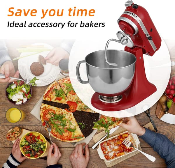 Degkrok i rostfritt stål för KitchenAid 4,5-5 Quart