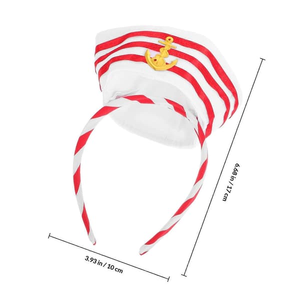 Sailor Hat Headband for Cosplay Use 2 Pcs Marine Theme Headband