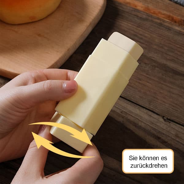 Smørspreder, smørdispenser, roterende smørboks med lokk