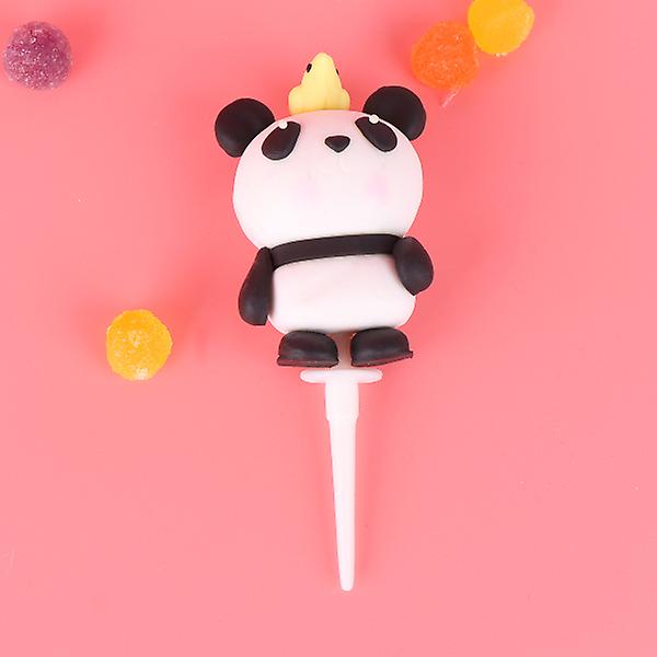 1 stk Polymer Clay Kagepind Kreativ Panda Cupcake Topper Dessert Kage Dekoration Party Ornament Til Fødselsdag Babyshower Børn 10*4cm 10*4cm