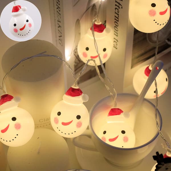 LED-ljuskedja - snögubbar - 20 huvuden