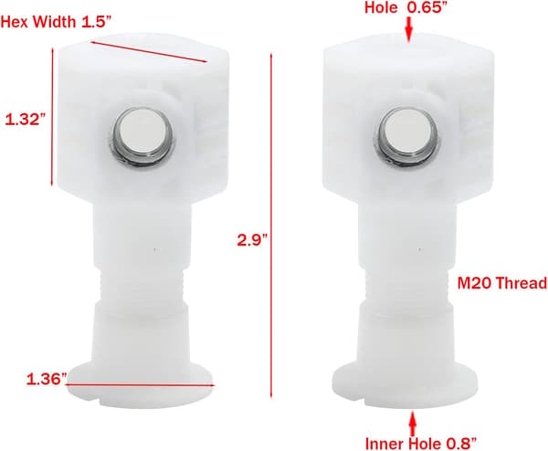 Vägghängd Toalett Fästbultar Kit, 1 Set