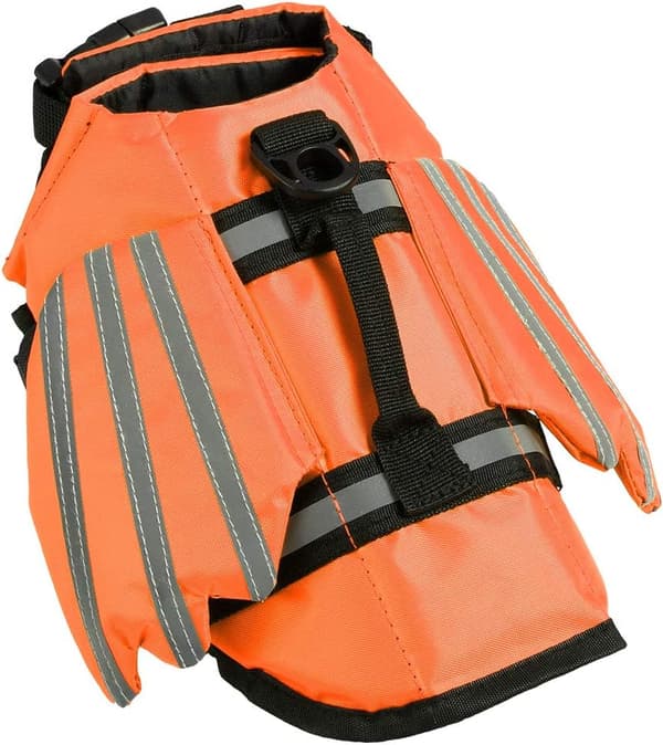 Hundeflydevest, kæledyrsflydevest med vinger, hundeflydevest, flydevest til badesikkerhed ved pool, strand, sejlads (L)