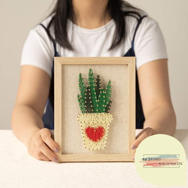 DIY String Art-sett med alt tilbehør og ramme for barn, studenter, voksne og nybegynnere