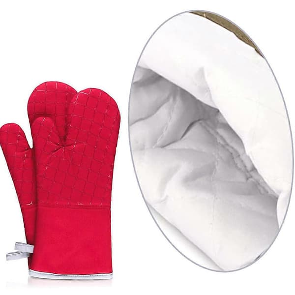 Culinary Essentials, Durable Quilted Oven Mitts With Non-Slip Silicone Surface, Machine Washable Kitchen Towels For Easy Cleaning, 6 Pieces