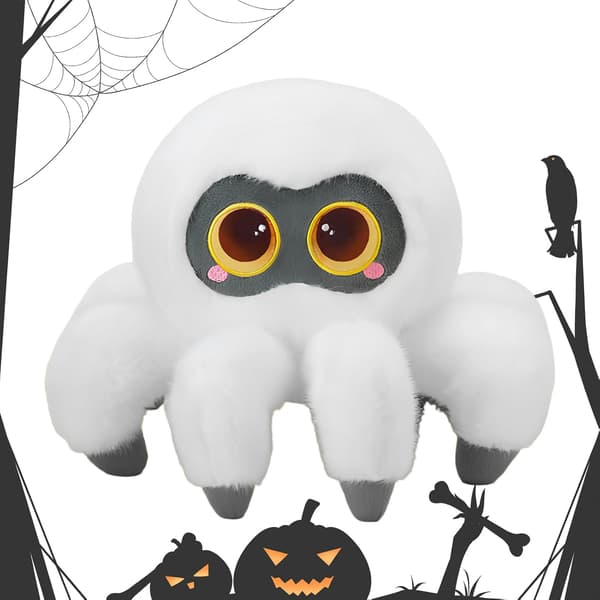 1 ST VIT Spindeldocka 11,8 tum Halloween Spindeldocka Vit White